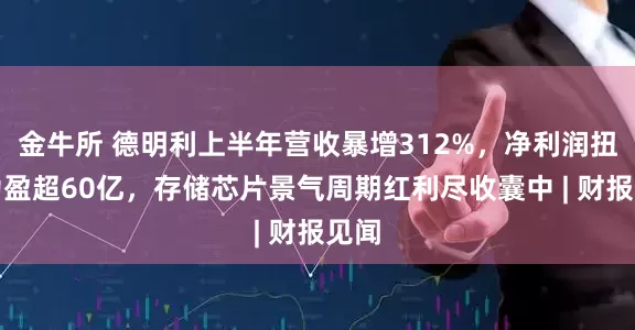 金牛所 德明利上半年营收暴增312%，净利润扭亏为盈超60亿，存储芯片景气周期红利尽收囊中 | 财报见闻